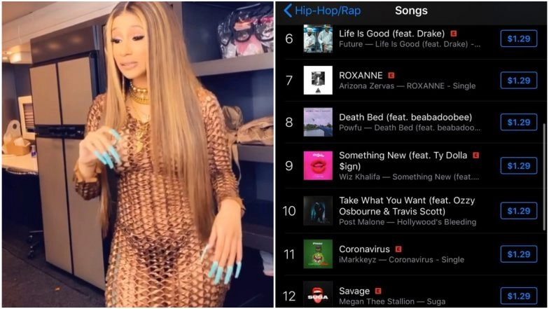 Cardi B's Coronavirus Song Leads Music Charts, the Rapper to Donate the Earnings For Charity