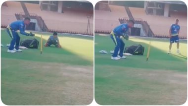 Watch Rare Video of MS Dhoni Doing Wicket-Keeping Practice During CSK Nets Session