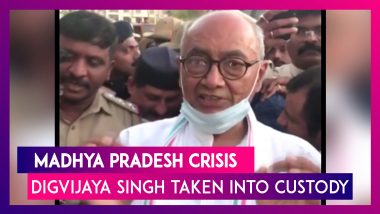 Madhya Pradesh Crisis: Digvijaya Singh Taken Into Preventive Custody, Stopped From Meeting Cong MLAs