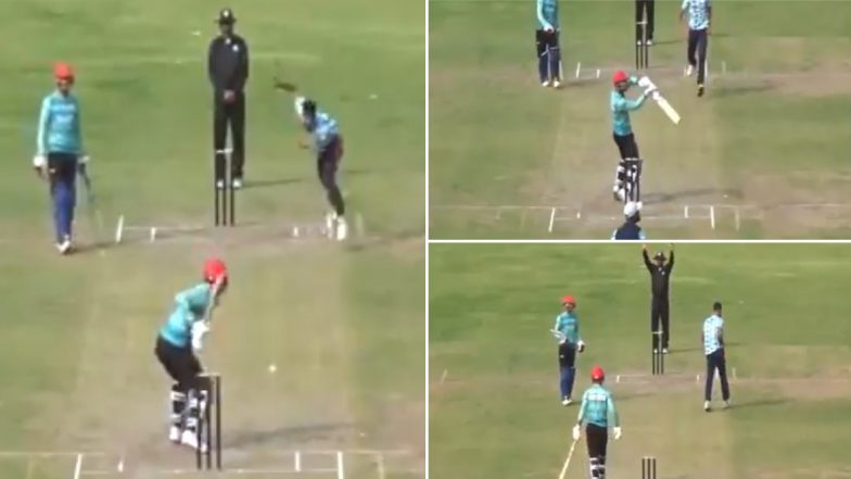 Rashid Khan Plays Bizarre Version of MS Dhoni’s Helicopter Shot, Netizens Come up With Interesting Names for the Stroke (Watch Video)