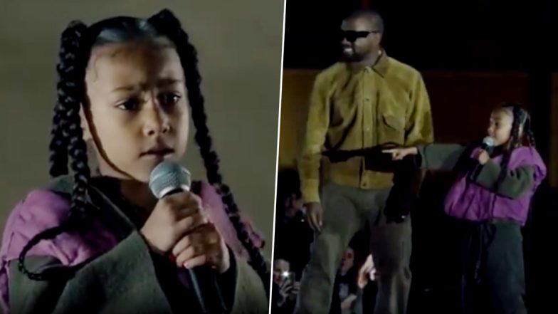Kim Kardashian and Kanye’s Daughter, North West Raps at the Yeezy Paris Fashion Week Show, Adorable Video Goes Viral