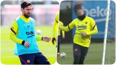 Lionel Messi Displays Crazy Skills, Antoine Griezmann Unleashes His Funny Side As Team Barcelona Sweats it Out Ahead of their Game Against Real Sociedad (Watch Video)