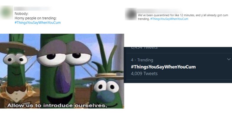 #ThingsYouSayWhenYouCum Is Trending on Twitter and Nobody Knows Why! Hilarious Memes and Jokes Go Viral