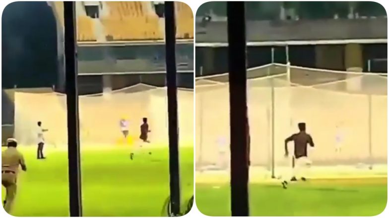 Fan Breaches Security to Meet MS Dhoni as he Sweats it Out for CSK Ahead of IPL 2020 (Watch Video)
