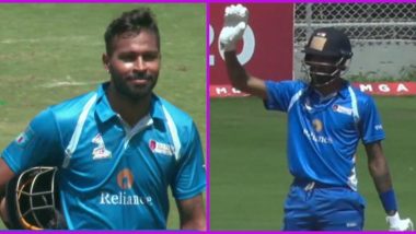 Hardik Pandya Smashes 55-Ball 158 During Reliance 1 vs BPCL DY Patil T20 Cup 2020 Semi-Final, Watch Video Highlights
