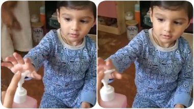 Sania Mirza Teaches Son Izhaan How to Use Hand Sanitizer As Coronavirus Fears Grow (Watch Video)