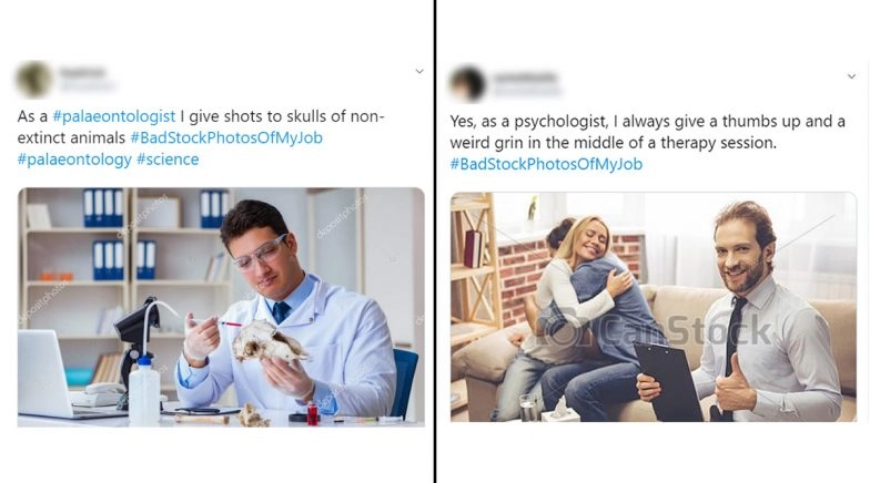 #BadStockPhotosOfMyJob Memes and Jokes Go Viral Online
