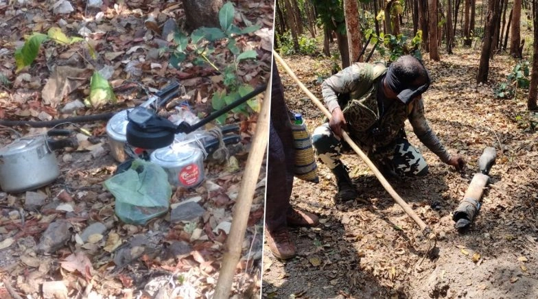 Chhattisgarh: Huge Cache of Explosives Including Six Pressure Cooker Bombs Detected by CRPF