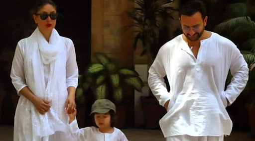 Taimur, Kareena and Saif Ali Khan are all set to have a gala Holi time dressed in pristine whites