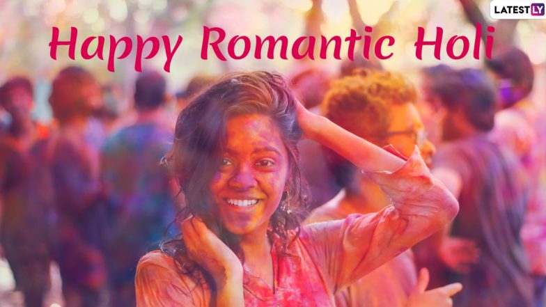 Holi 2020 Romantic Wishes For Husband and Wife: WhatsApp Stickers, Greetings & HD Images for Couples in Love to Celebrate the Festival of Colour