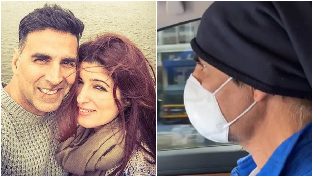 Masked Akshay Kumar Drives Wife Twinkle Khanna to the Hospital as She Breaks Her Foot (Watch Video)