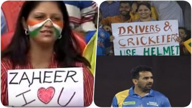 Twitterati Claim Female Fan Who Proposed to Zaheer Khan During India vs Pakistan Test Series 2007 Made an Appearance During IND Legends vs SL Legends, Road Safety World Series 2020 (Watch Video)