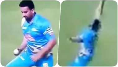 Zaheer Khan Gives Young Cricketers a Run for their Money as He grabs a Stunning One Handed Catch During Road Safety World Series 2020 India vs West Indies (Watch Video)