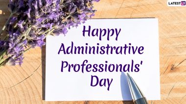 Administrative Professionals’ Day 2020 Images and HD Wallpapers for Free Download Online: Say Thank You With WhatsApp Stickers, Messages and GIF Greetings