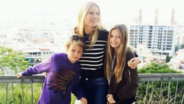 Gwyneth Paltrow Gets ‘Moral Support’ of Kids During Work From Home Amid COVID-19 Crisis (View Pic)