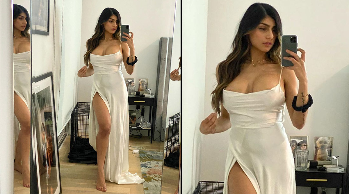Mia Khalifa Shares Picture in a High-Slit Wedding Dress With an ...