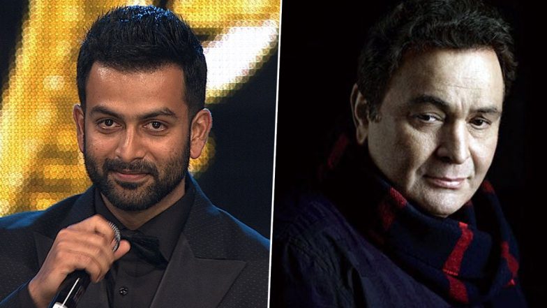 Rishi Kapoor No More: Malayalam Actor Prithviraj Sukumaran Mourns the Sudden Demise of His Aurangzeb Co-Star