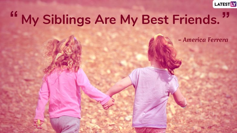 Happy National Siblings Day 2020 Wishes: WhatsApp Stickers, HD Images, GIF Greetings, Quotes, SMS and Messages to Send to Your Beloved Sibling
