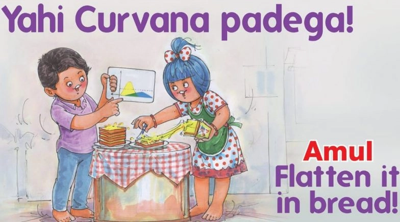 Amul's 'Flatten the Curve' Topical amid COVID-19 Lockdown Brings in Positivity