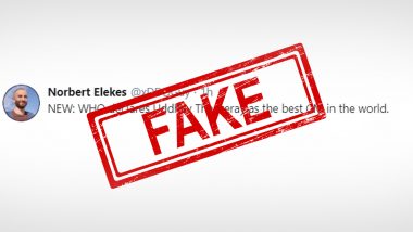 Satire Account of 'Norbert Elekes' Spreads Fake News That WHO Declares Uddhav Thackeray the Best CM in the World! Tweeple Please Don't Fall for It