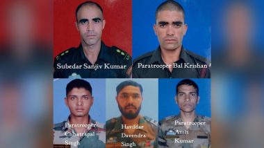 Kupwara Encounter: Insight Into The Fatal 'Hand-to-Hand' Combat; Names of 5 Indian Army Troopers Martyred in Keran Sector of Jammu And Kashmir During Operation Rangdouri Behak