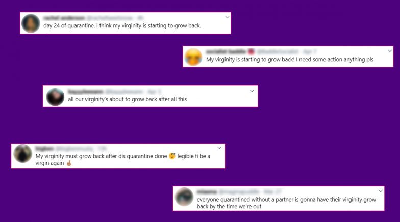 Virgin Again Netizens Are Regaining Virginity Because Of No Sex During Quarantine Funny 
