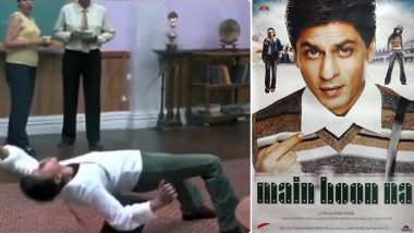 Mumbai Police Uses Shah Rukh Khan's 'Matrix' Inspired Scene from Main Hoon Na to Explain the Importance of Using Masks