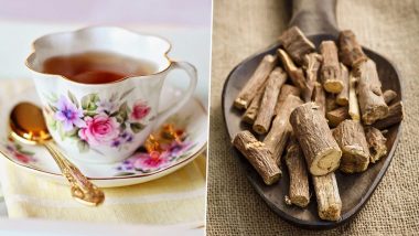 Home Remedy of the Week: Liquorice Root Tea to Beat Sore Throat! Here's How to Make Mulethi Tea at Home (Watch Video)