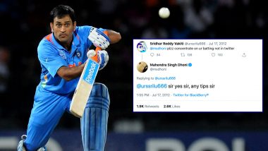 Blast From the Past, MS Dhoni Special: When Captain Cool Trolled a Twitter User Way Back in 2012, View MSD’s OLD Tweet