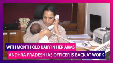 Andhra Pradesh IAS Officer G Srijana Gets Back To Work With Month-Old Baby In Arms Amid Lockdown