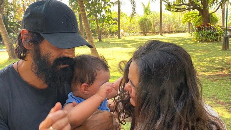 Arjun Rampal and Gabriella Demetriades Click an Adorable Family Picture With Son Arik  Amid Lockdown (View Pic)