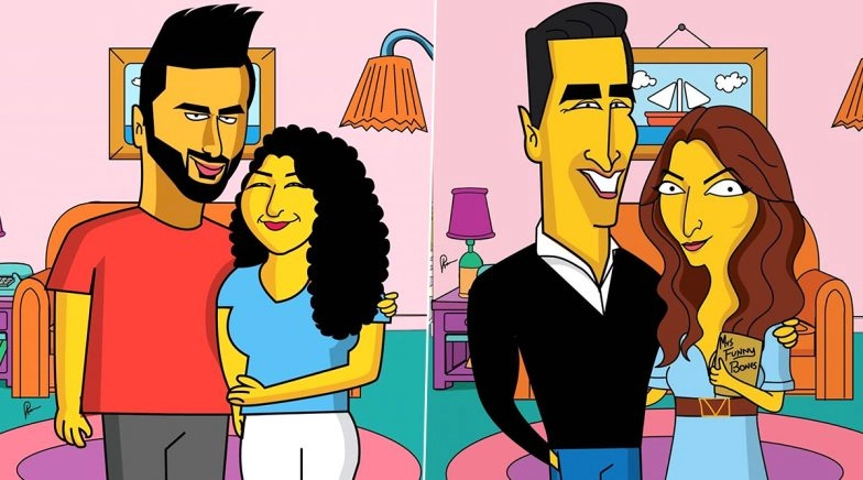Akshay Kumar-Twinkle Khanna, Arjun Kapoor and Anshula Kapoor Get into The Simpsons Mode! 