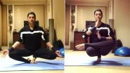 Sushmita Sen Aces the Yoga Pose Balancing Challenge Extended By Her Beau Rohman Shawl, Leaves Fans Impressed! (View Pics)