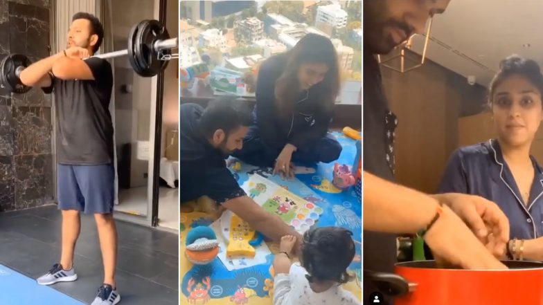 Rohit Sharma’s Day in Lockdown: From Playing With Daughter Samaira to Helping Wife Ritika Sajdeh, This Is How Mumbai Indians Captain Is Spending His Time in Self-Quarantine
