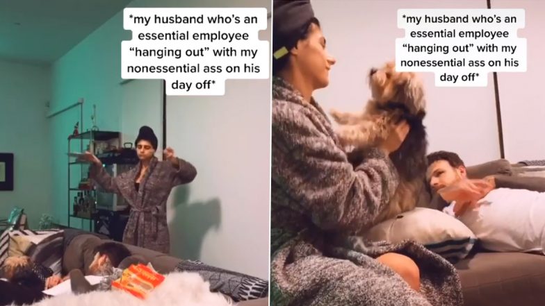 Mia Khalifa Makes a Funny TikTok Video with 'Essential Employee Husband' Robert Sandberg on His Day Off! (Watch Video)