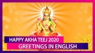 Happy Akha Teej 2020 Wishes: WhatsApp Images, Greetings & Messages To Send On Akshaya Tritiya