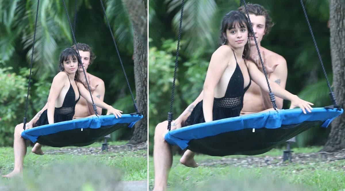 Camila Cabello And Shawn Mendes Dress Up For A Beach Outing But Instead Spend Their Time Swinging Together View Pic Latestly