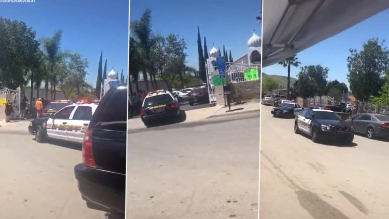 Viral Videos of California Police Thanking Sikh Community by Circumambulating the Riverside Gurdwara with Blaring Sirens for Delivering Free Food and Masks Take Over Twitter