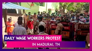 Daily Wage Labourers Protest In Madurai’s Containment Zone For Lack Of Money To Buy Essentials