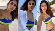 Mouni Roy Looks Sultry and Sexy in her Colour Block Bikini - View Pics