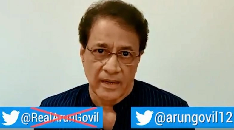 Ramayan Actor Arun Govil Urges his Fans to Follow His Real Twitter Account 