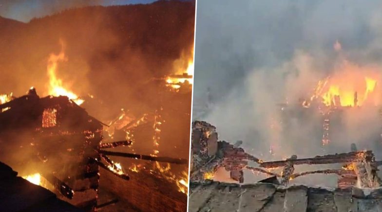 Himachal Pradesh: Massive Blaze Engulfs Shishtwari village in Shimla, 7 Houses Gutted in Fire