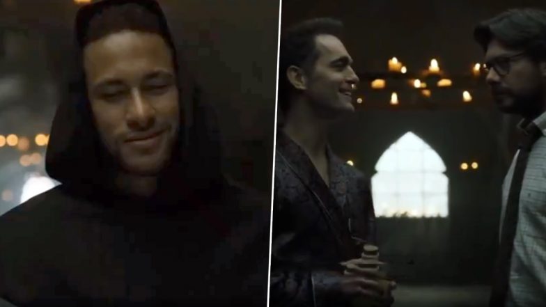 PSG Star Neymar’s Cameo in Netflix’s Money Heist with the Professor and Berlin Is an Easter Egg You Could Have Missed (Watch Video)