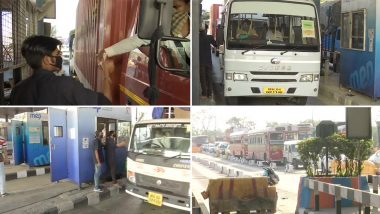 Vashi Toll Plaza in Navi Mumbai Witnesses Long Queue of Vehicles After NHAI Resumes Toll Collection at National Highways