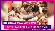 HD Kumaraswamy&rsquo;s Son Nikhil Marries Revathi In A Social Ceremony Amid Coronavirus Lockdown In India