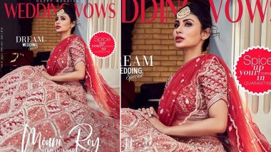 Mouni Roy is a Resplendent Bride in Red on the Cover of Wedding Vows Magazine - View Pic