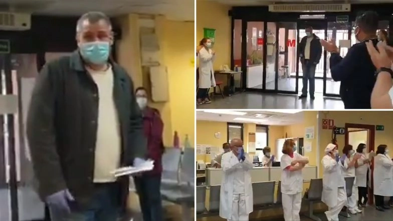 Spanish Taxi Driver Who Takes Coronavirus Patients to the Hospital for Free Receives Standing Ovation by Medical Workers! Video of the Selfless Frontline Worker in Surprise Goes Viral