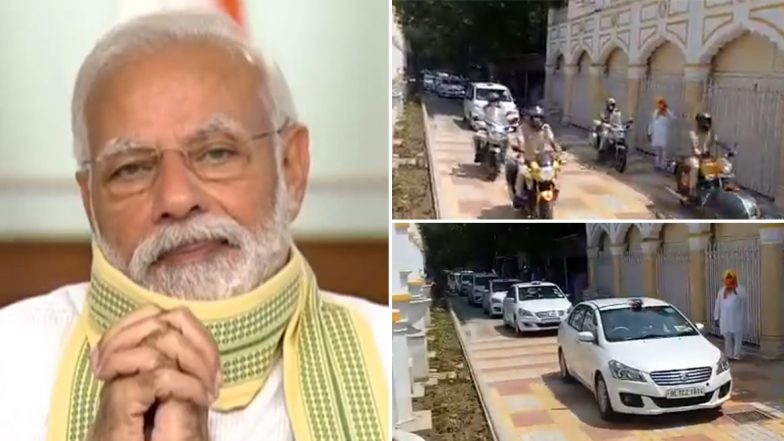 PM Narendra Modi Lauds Delhi Police For Appreciating Efforts of Sikh Community in Fight Against Coronavirus by Doing 'Parikarma' of Bangla Sahib Gurudwara