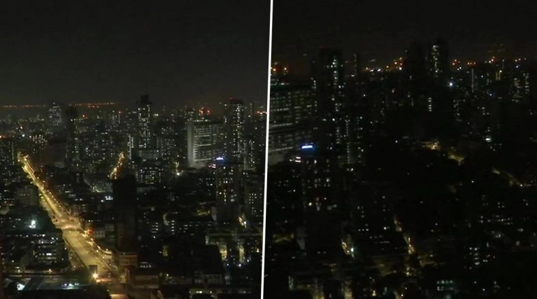 Viral Pics of Mumbai Skyline Before & After The #9PM9Minute Initiative by PM Modi 