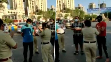 Maharashtra Police Perform 'Coronavirus Aarti' to Shame Violators of COVID-19 Lockdown in Thane; Watch Video